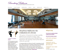 Tablet Screenshot of broadwayballroom.ca